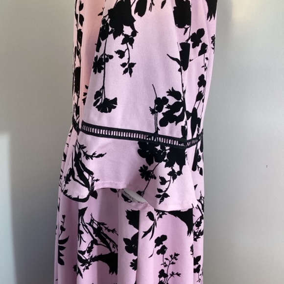 Lane Bryant Pink and Black Floral Midi Dress - Picture 5 of 11